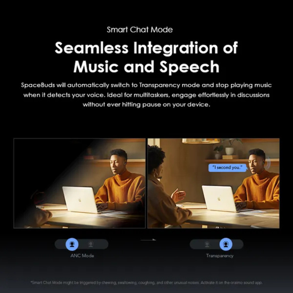 Oraimo SpaceBuds Hybrid ANC True Wireless Earbuds Customized Voice Prompt - Image 10