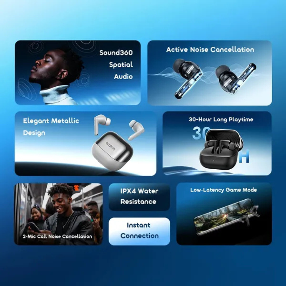 Oraimo SpaceBuds Neo+ ANC Spatial Audio True Wireless Earphones - Image 4