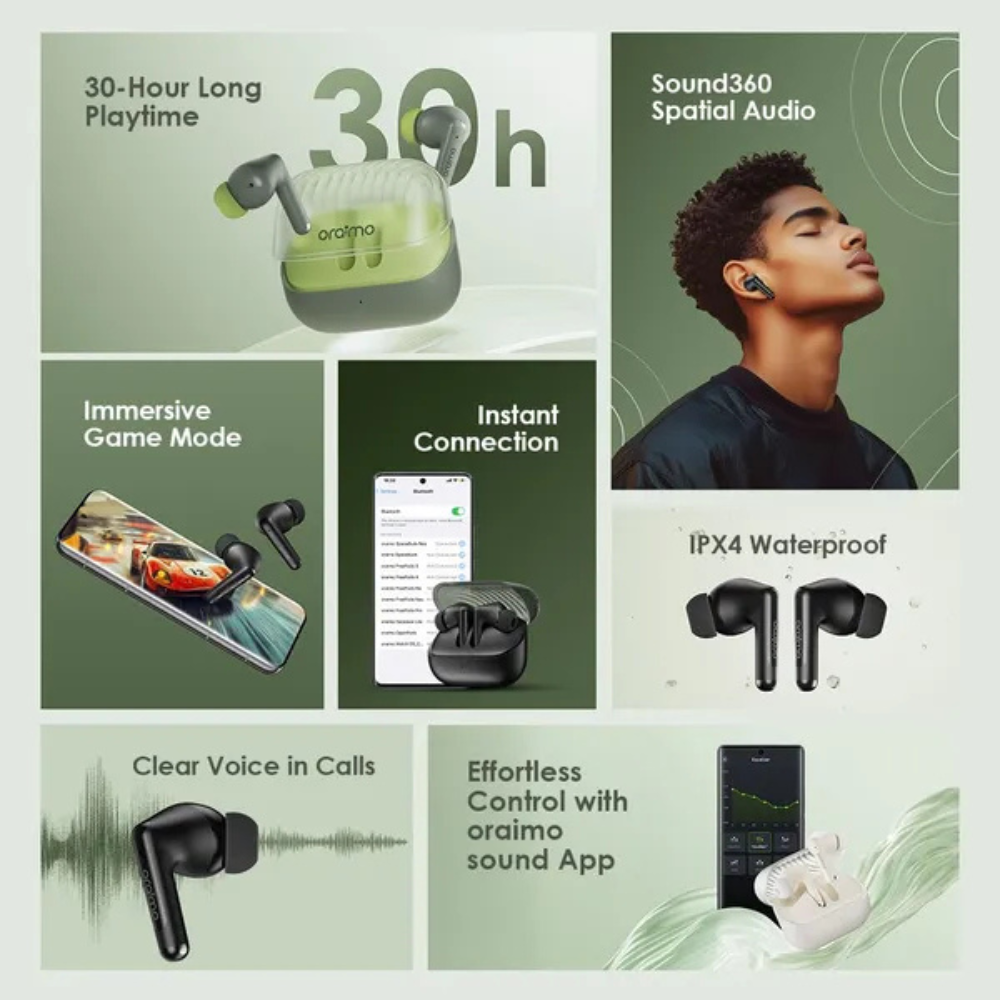 Oraimo SpaceBuds Neo True Wireless Spatial Earbuds - Image 2