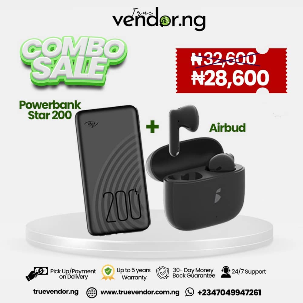 Play and Power Pack Earbuds+Powerbank