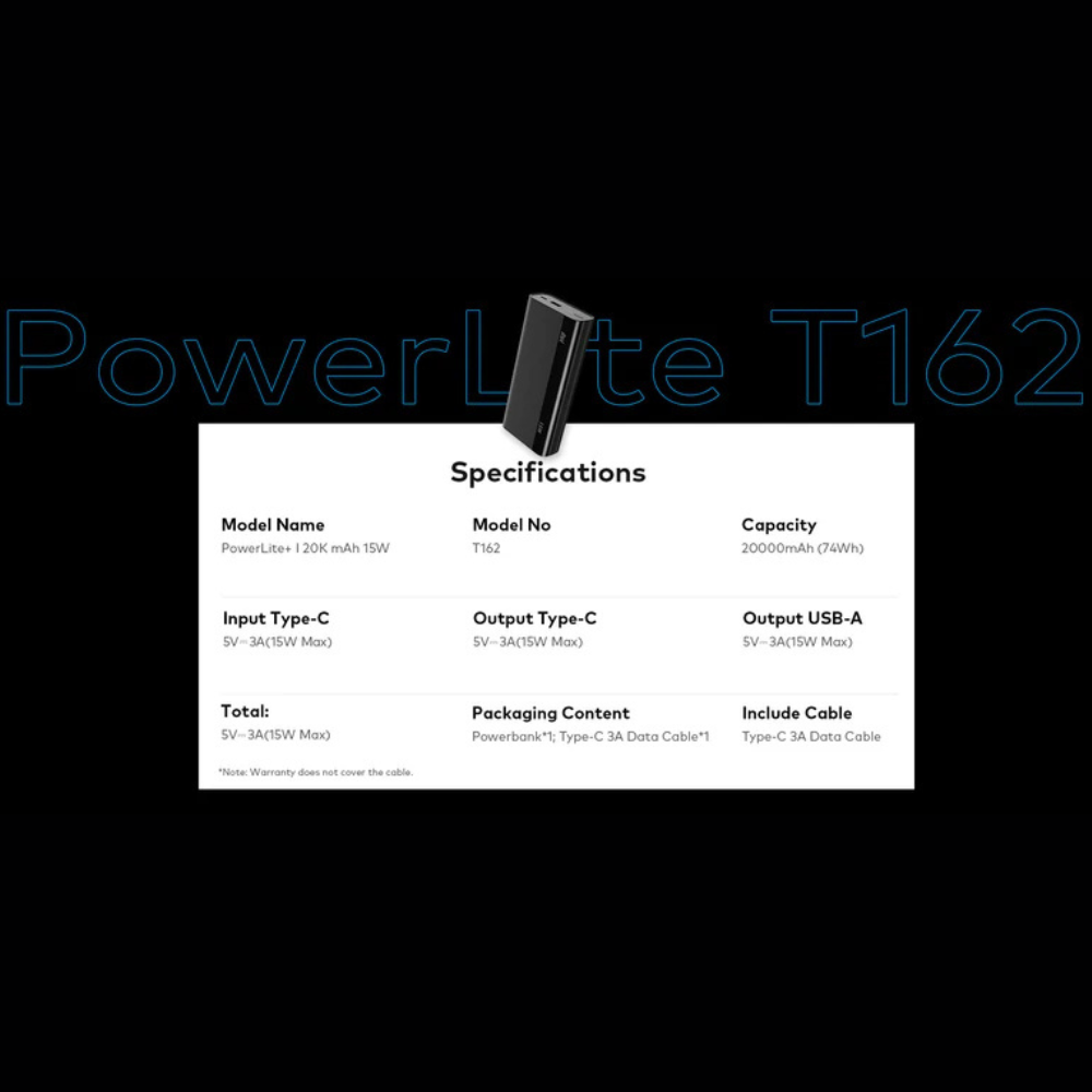 Itel 20000mAh T162 15W Type-C Output Fast Charging Power Bank - Image 3
