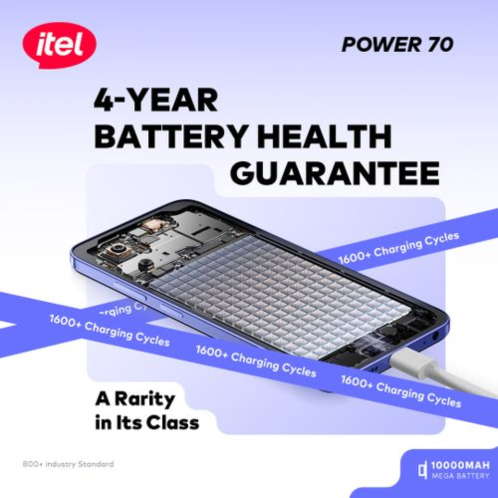 Itel Power 70 Smartphone 10,000mAh Mega Battery - Image 6