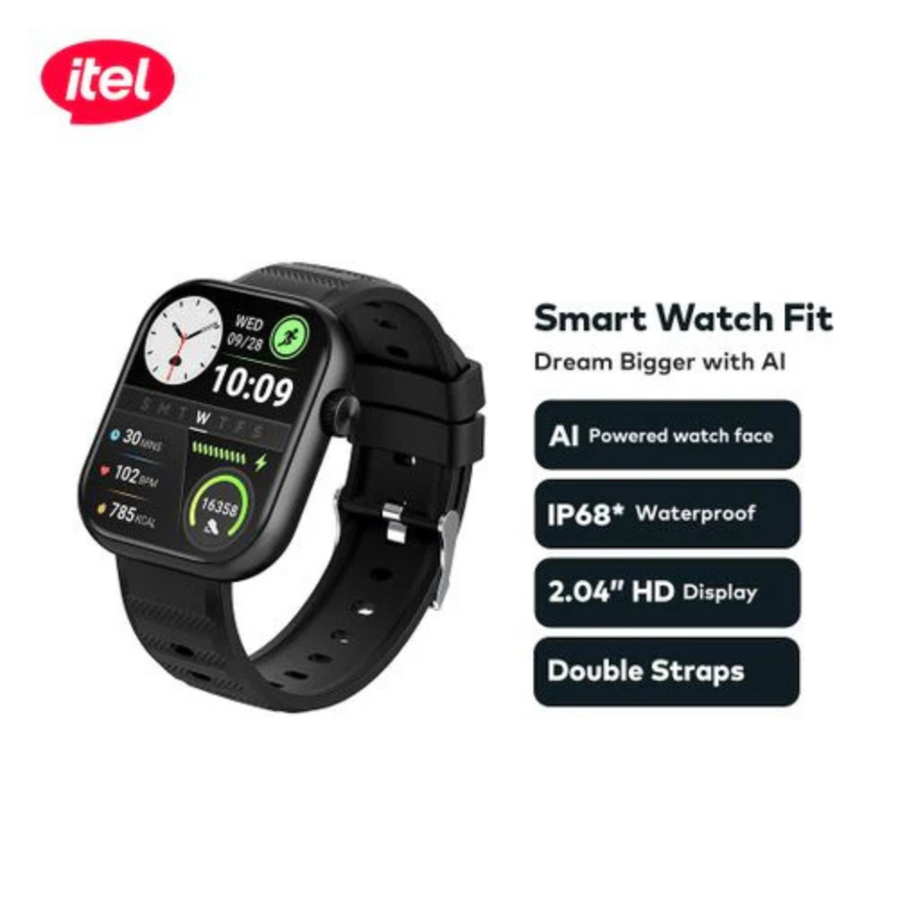 Itel SmartWatch Fit 020 2.04" HD Display IP68 AI-Powered New O20