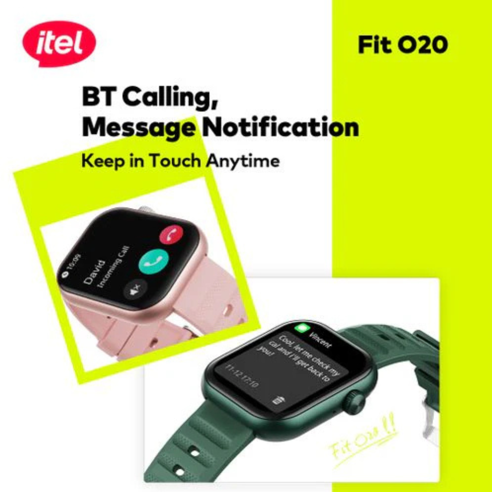 Itel SmartWatch Fit 020 2.04" HD Display IP68 AI-Powered New O20 - Image 5