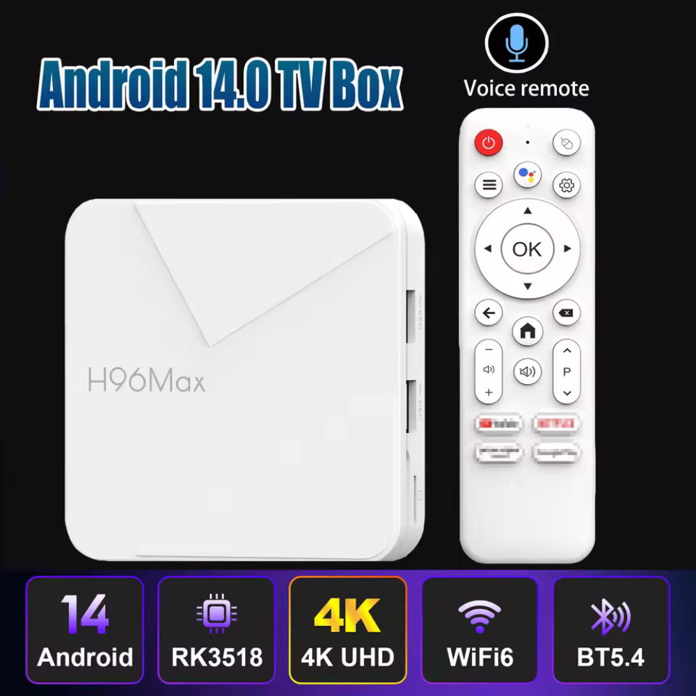 H96 Android 14 TV Box RK3518 2.4G 5G Wifi6 BT 3D HD - Image 3
