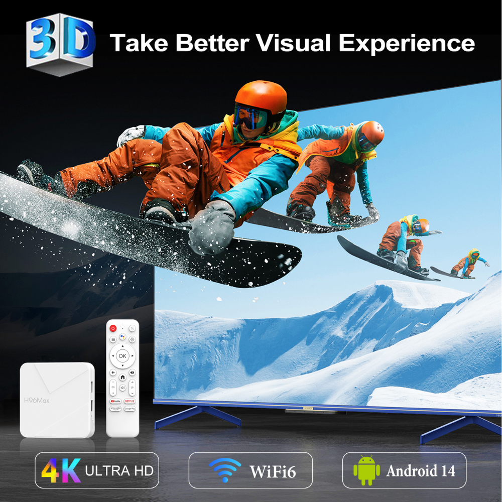 H96 Android 14 TV Box RK3518 2.4G 5G Wifi6 BT 3D HD - Image 13