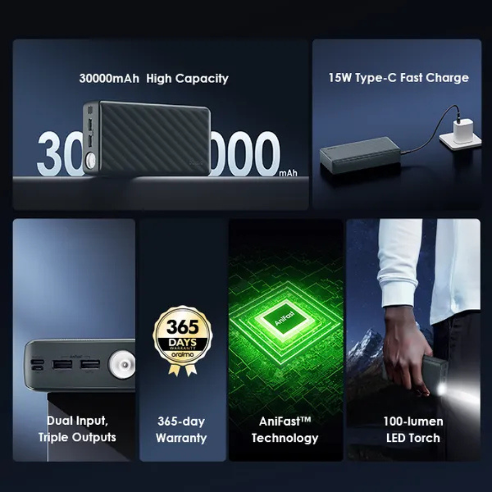 Oraimo PowerBox 300 Lit 30000mAh 15W Power Bank - Image 3