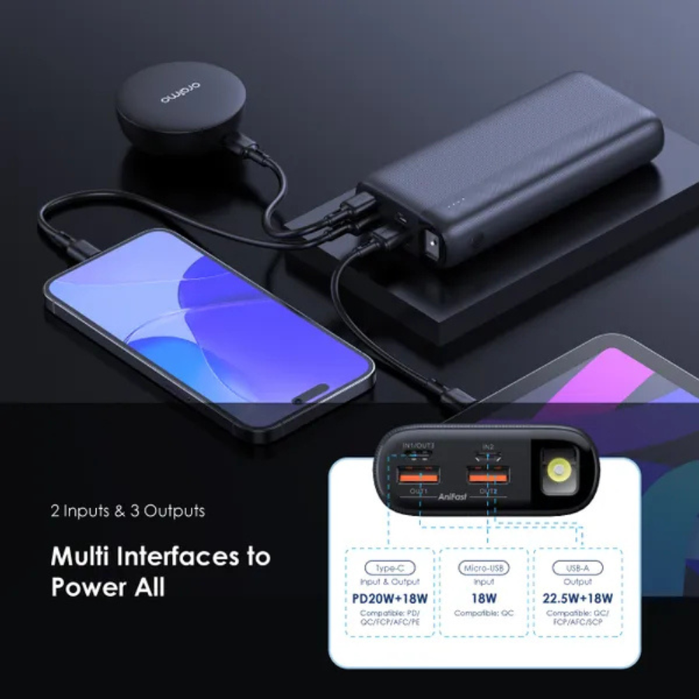 Oraimo Traveler 22.5 PD 20000mAh 22.5W Power Bank - Image 7