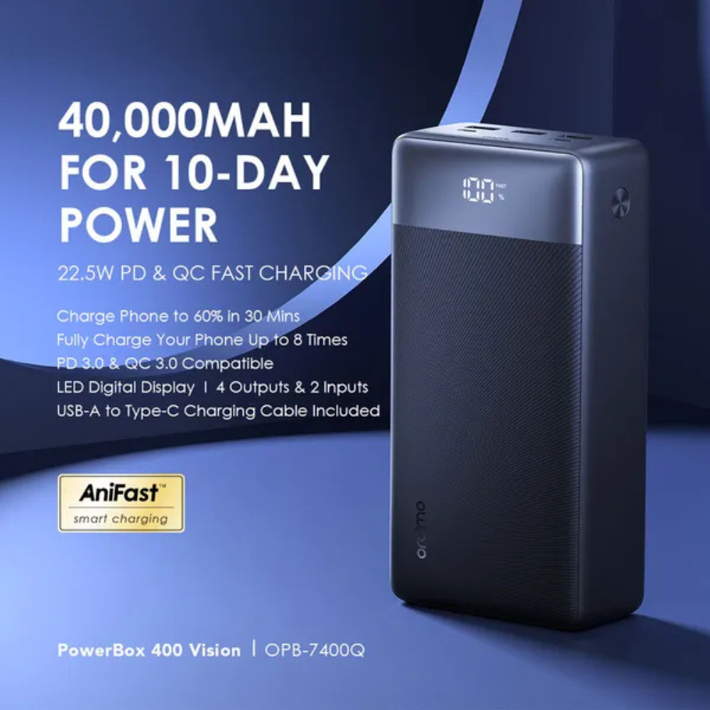 Oraimo PowerBox 400 Vision 40000mAh 22.5W Power Bank - Image 2