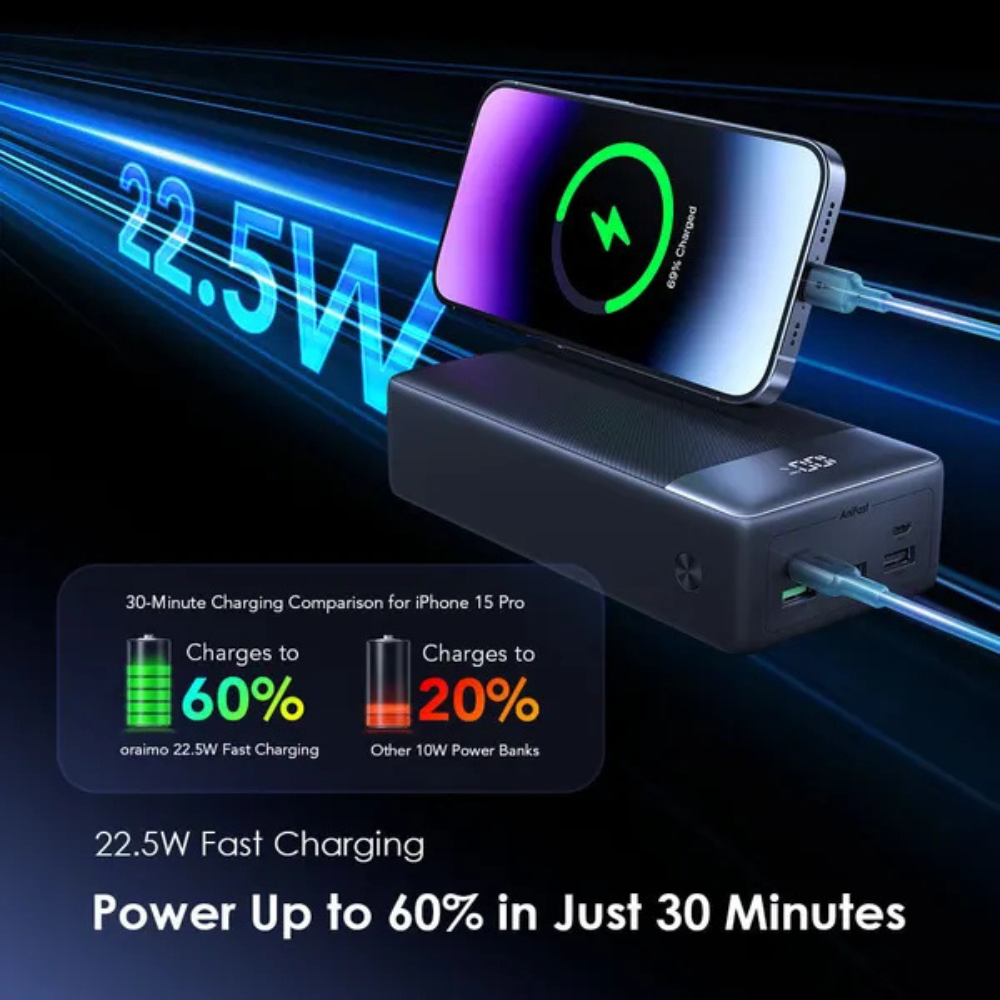 Oraimo PowerBox 400 Vision 40000mAh 22.5W Power Bank - Image 5