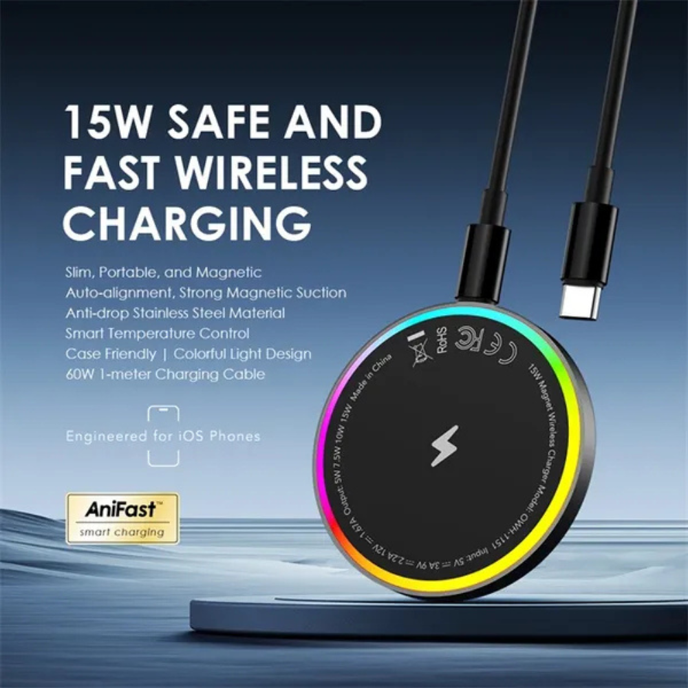 Oraimo PowerDock 15W Magnetic Wireless Charging Pad - Image 2