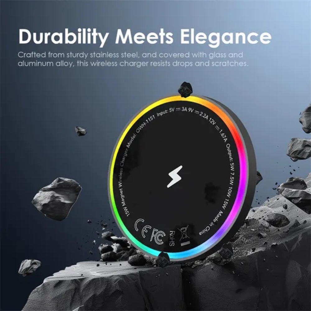 Oraimo PowerDock 15W Magnetic Wireless Charging Pad - Image 7