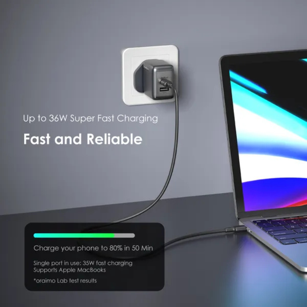Oraimo PowerGaN 36 Pro 36W Wall Charger Kit - Image 4