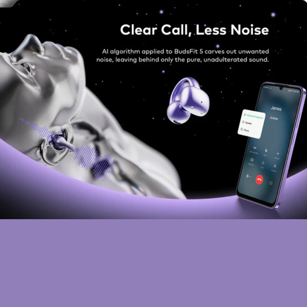 Itel BudsFit 5(IEW-55) Earbuds C-Bridge Design AI NC. - Image 8