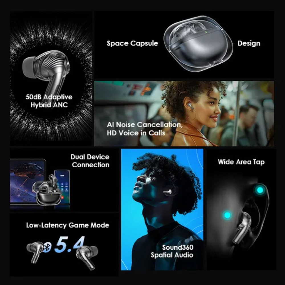 Oraimo SpaceBuds Pro Hybrid ANC True Wireless Earbuds - Image 2