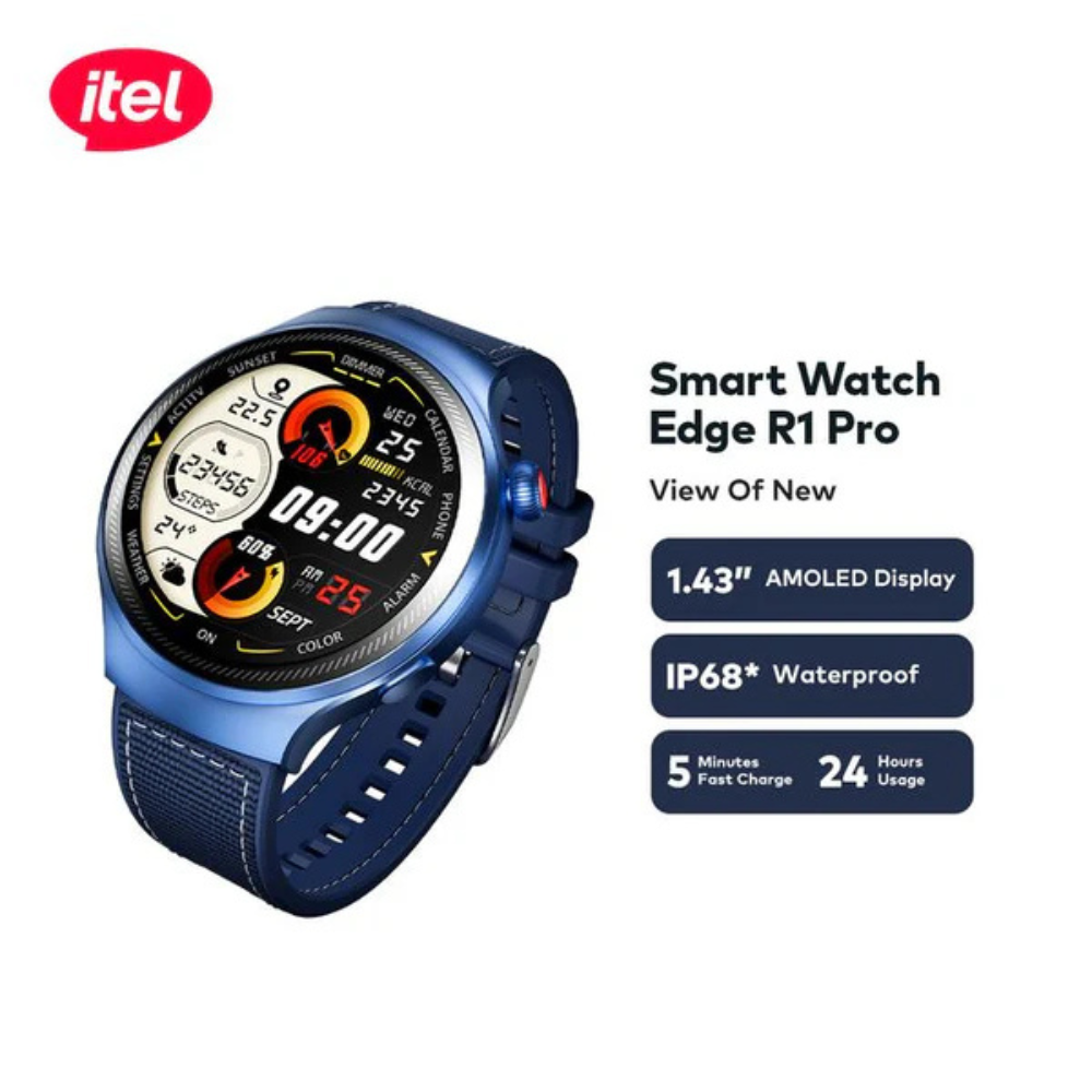 Itel smart Watch Edge R1 Pro O43 Fast Charging AMOLED Display