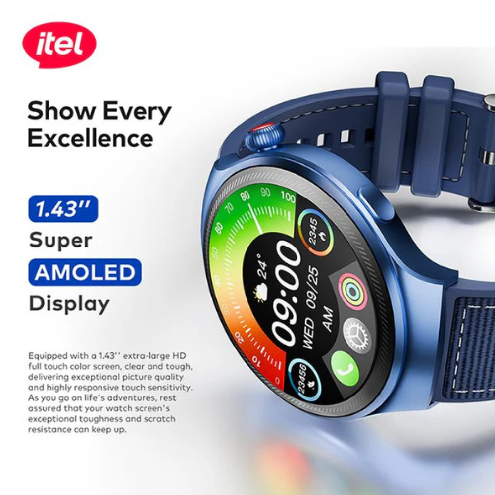 Itel smart Watch Edge R1 Pro O43 Fast Charging AMOLED Display - Image 2