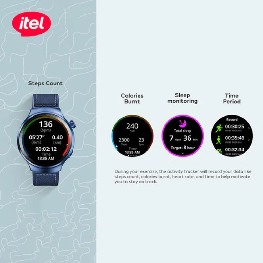 Itel smart Watch Edge R1 Pro O43 Fast Charging AMOLED Display - Image 6