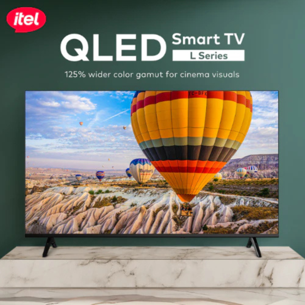 Itel 32''QLED Android Smart TV grade-A display 20W HIFI Frameless Design Black