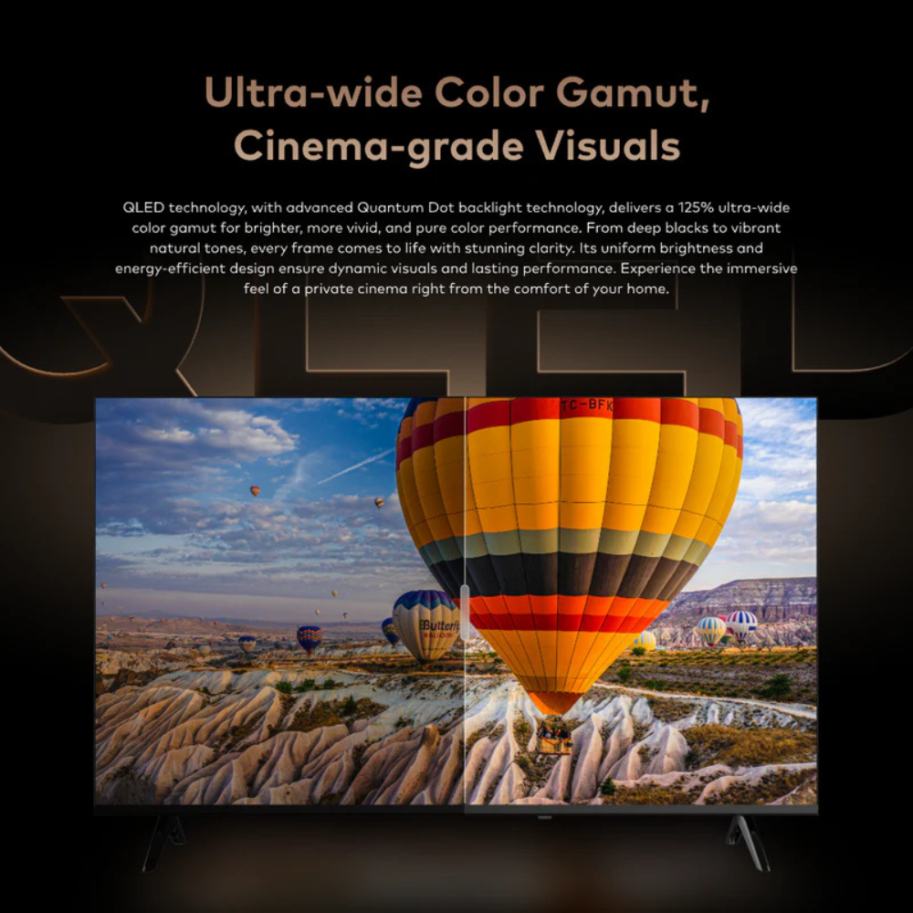 Itel 32''QLED Android Smart TV grade-A display 20W HIFI Frameless Design Black - Image 6