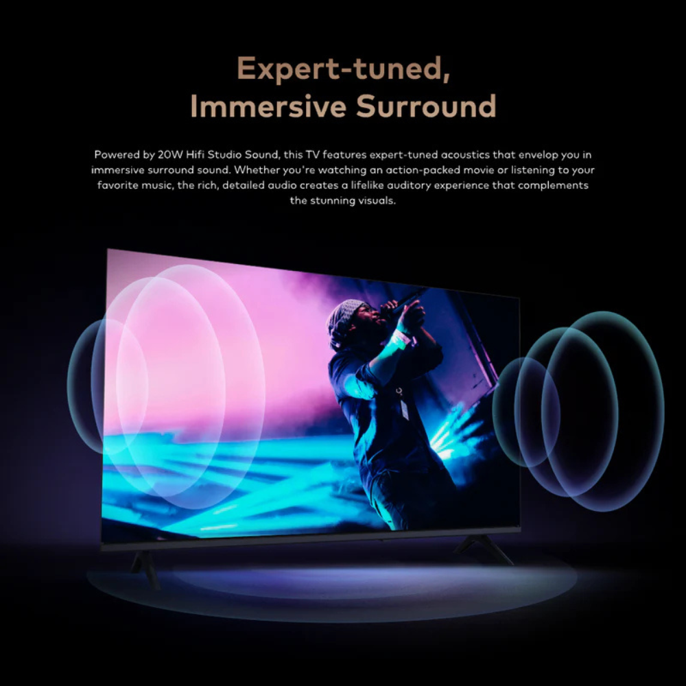 Itel 32''QLED Android Smart TV grade-A display 20W HIFI Frameless Design Black - Image 8