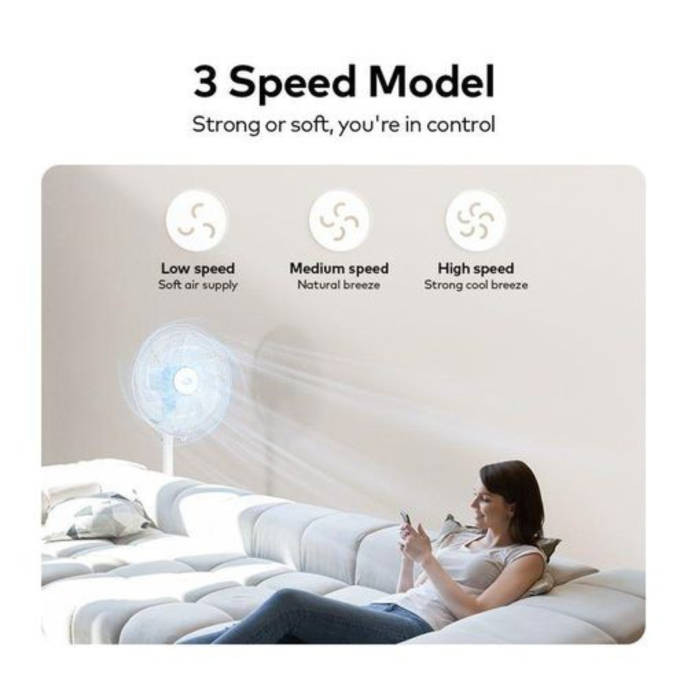 Itel 16 Inches 7 Blades Strong Wind Standing Electric Fan - Image 4