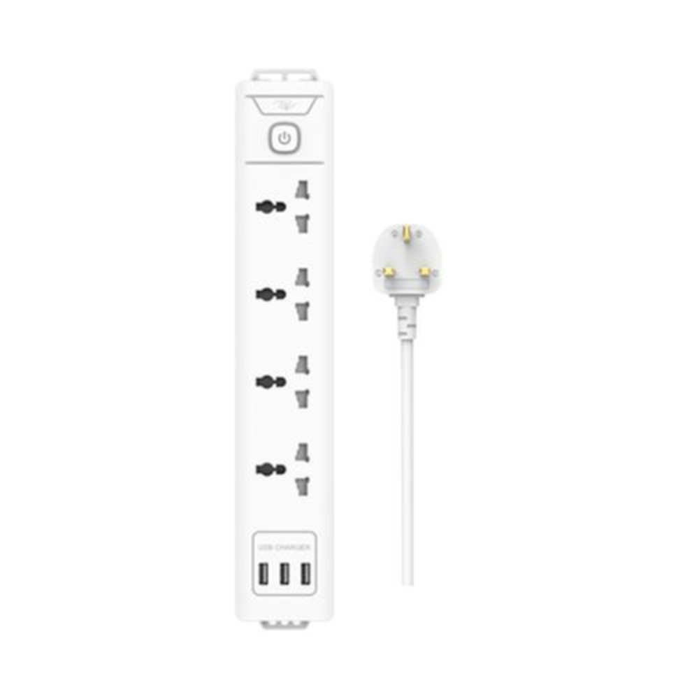 Itel 4 Sockets Extension Box With 3 USB Ports - ISU-1421WU