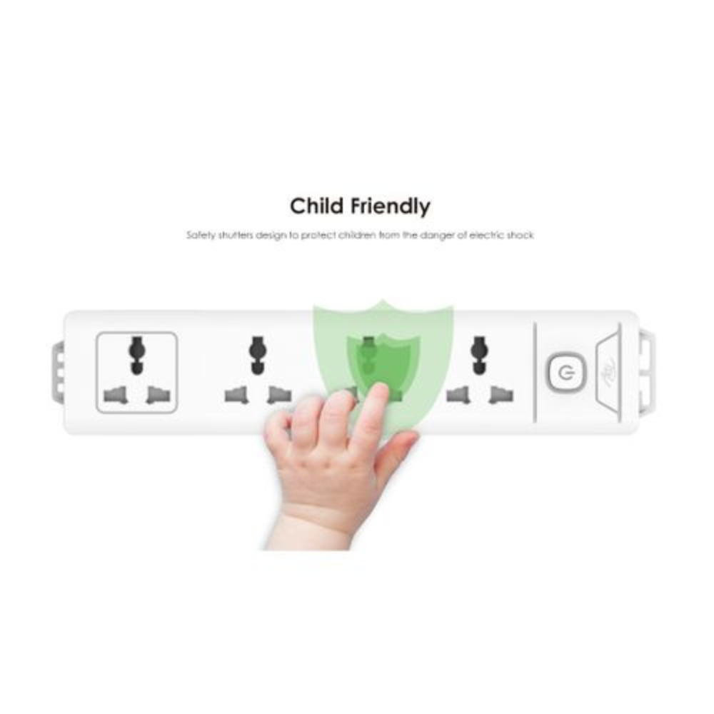 Itel 4 Sockets Extension Box With 3 USB Ports - ISU-1421WU - Image 4