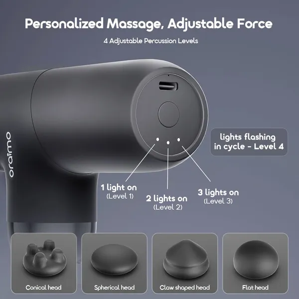 Oraimo NovaShot Air Massage Gun Strong Motor - Image 6
